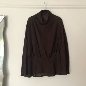 Zara Brown Knit Top Size XL